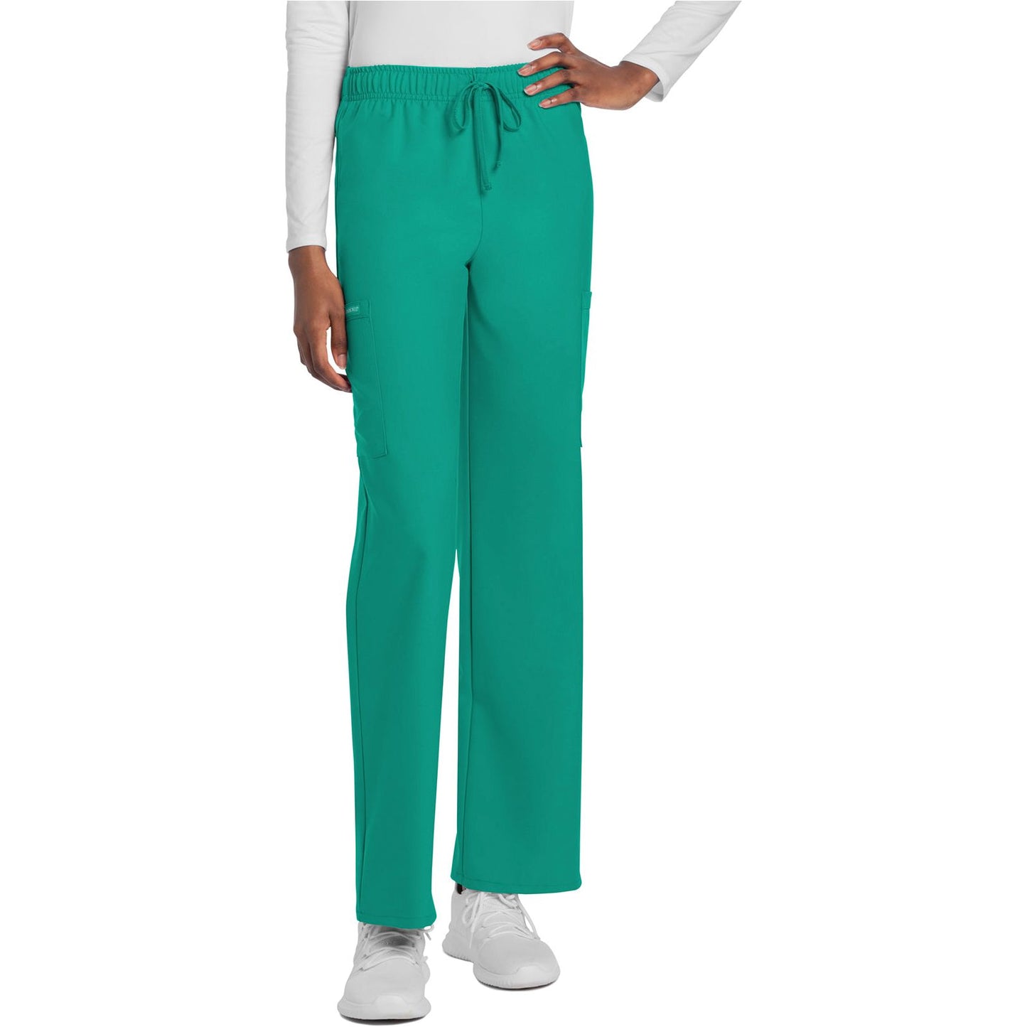 Unisex Mid Rise Drawstring Straight Pant