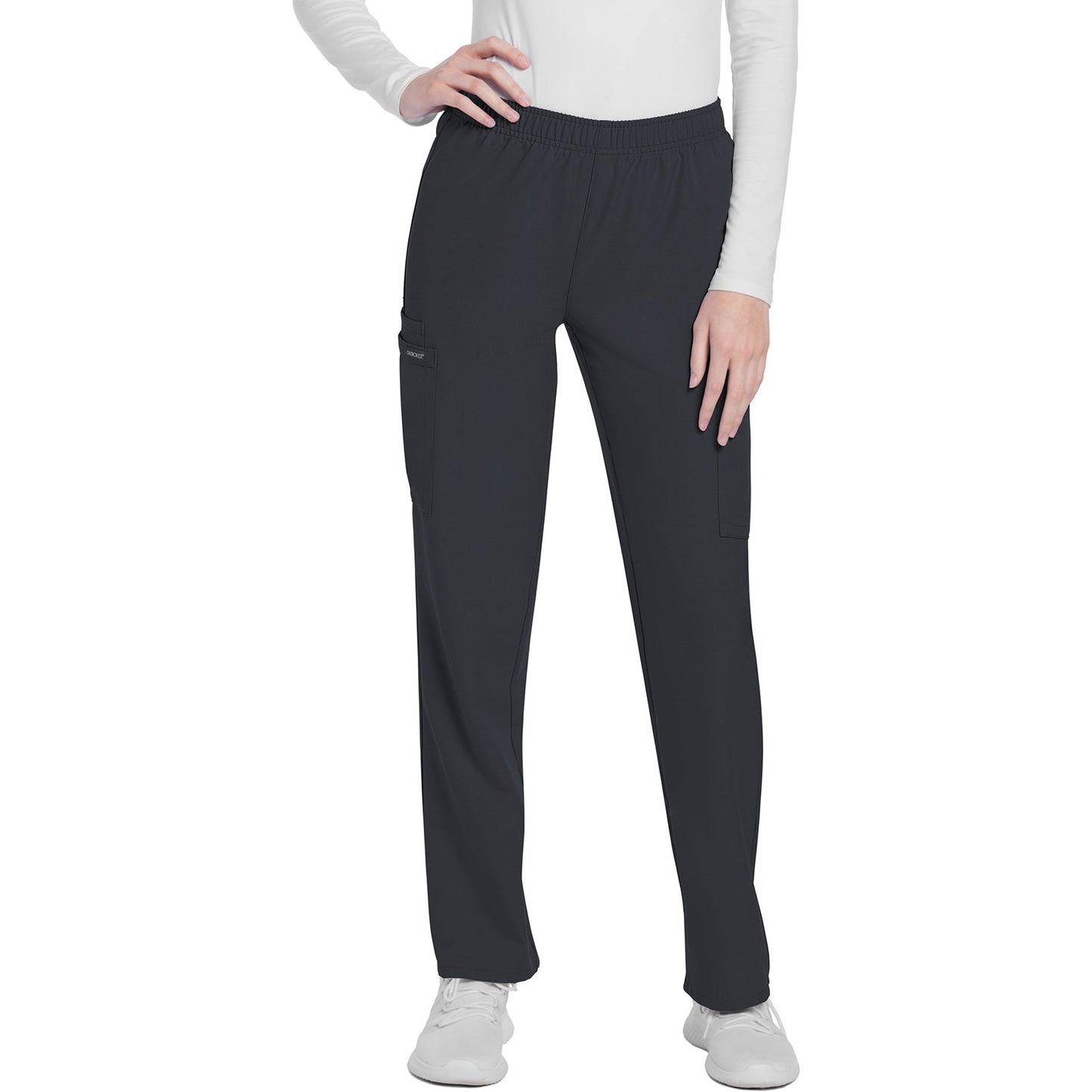 Mid Rise Pull-on Slim Leg Cargo Pant