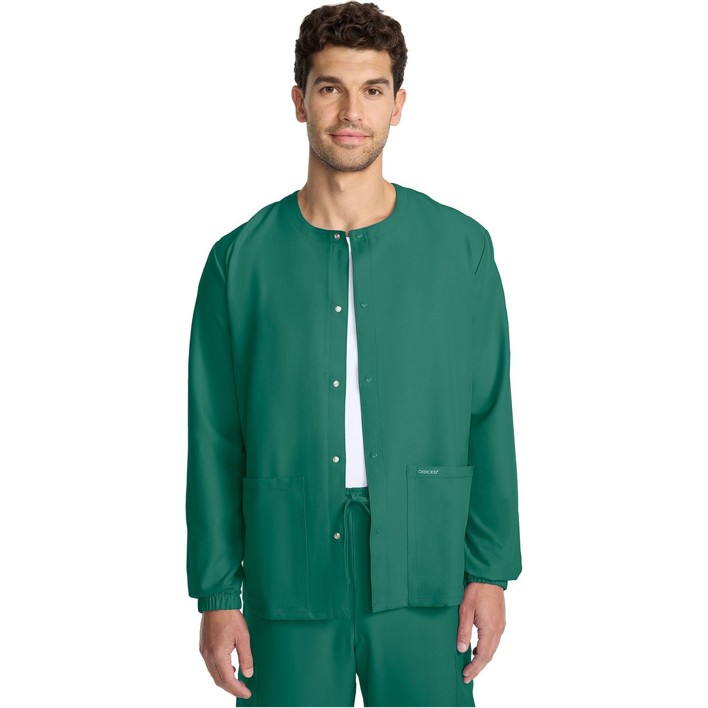 Unisex Snap Front Warm Up Jacket