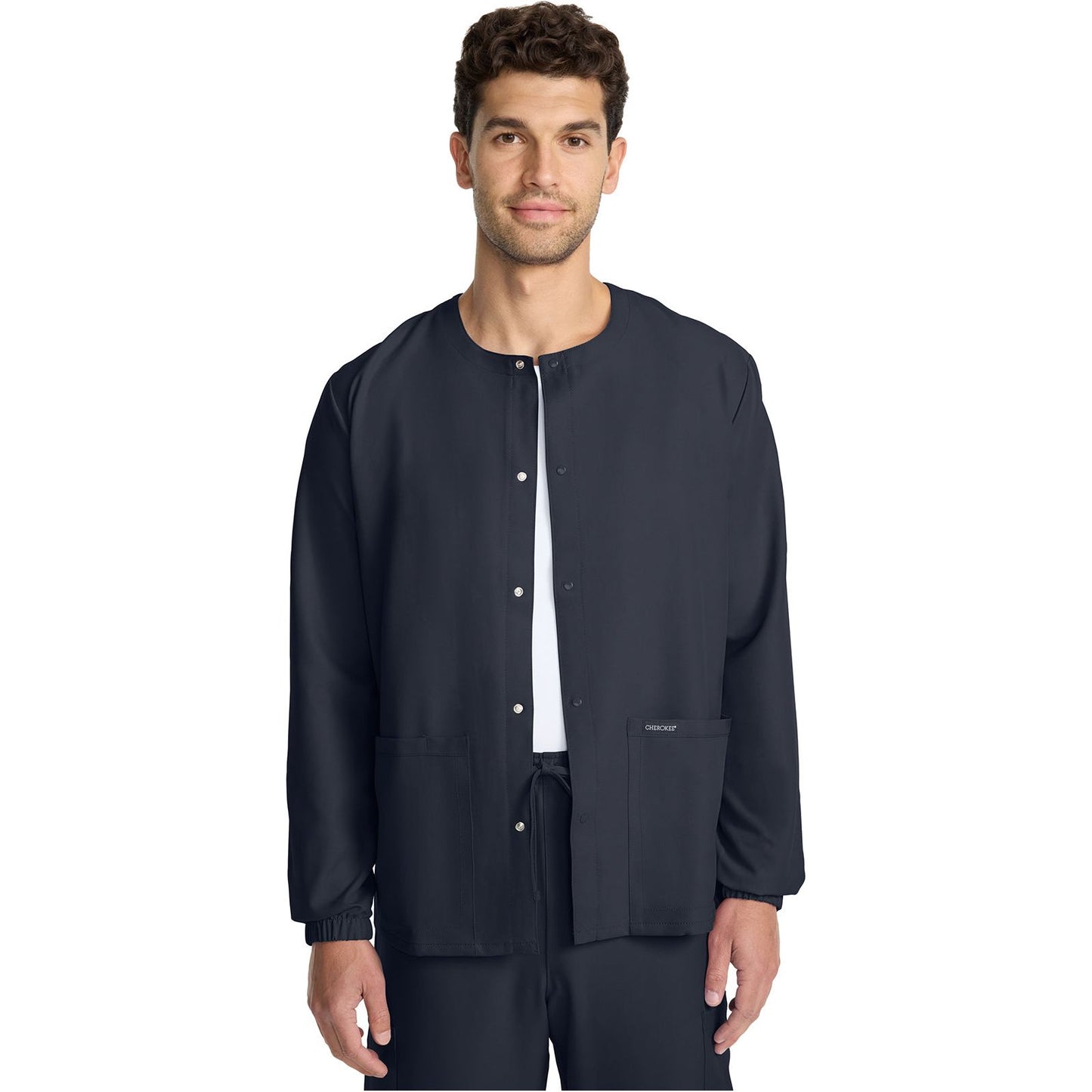 Unisex Snap Front Warm Up Jacket