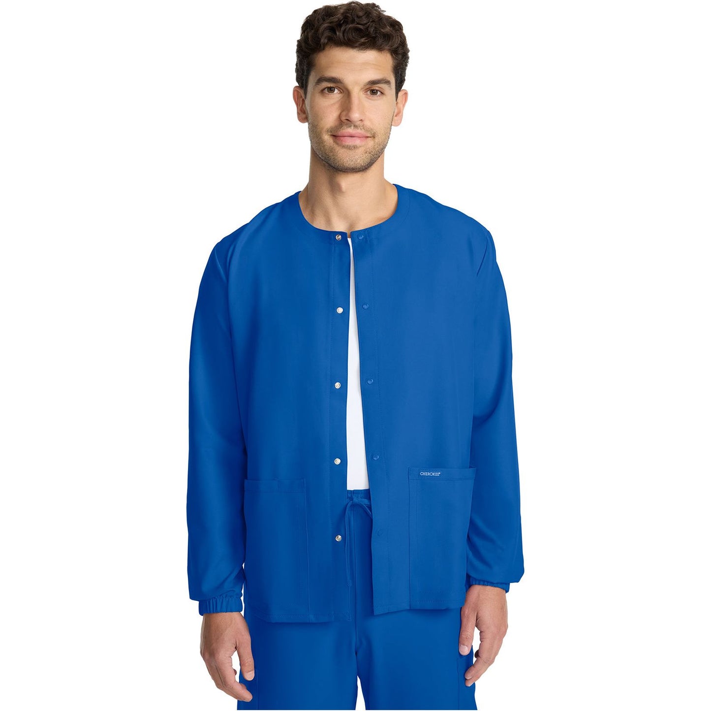 Unisex Snap Front Warm Up Jacket