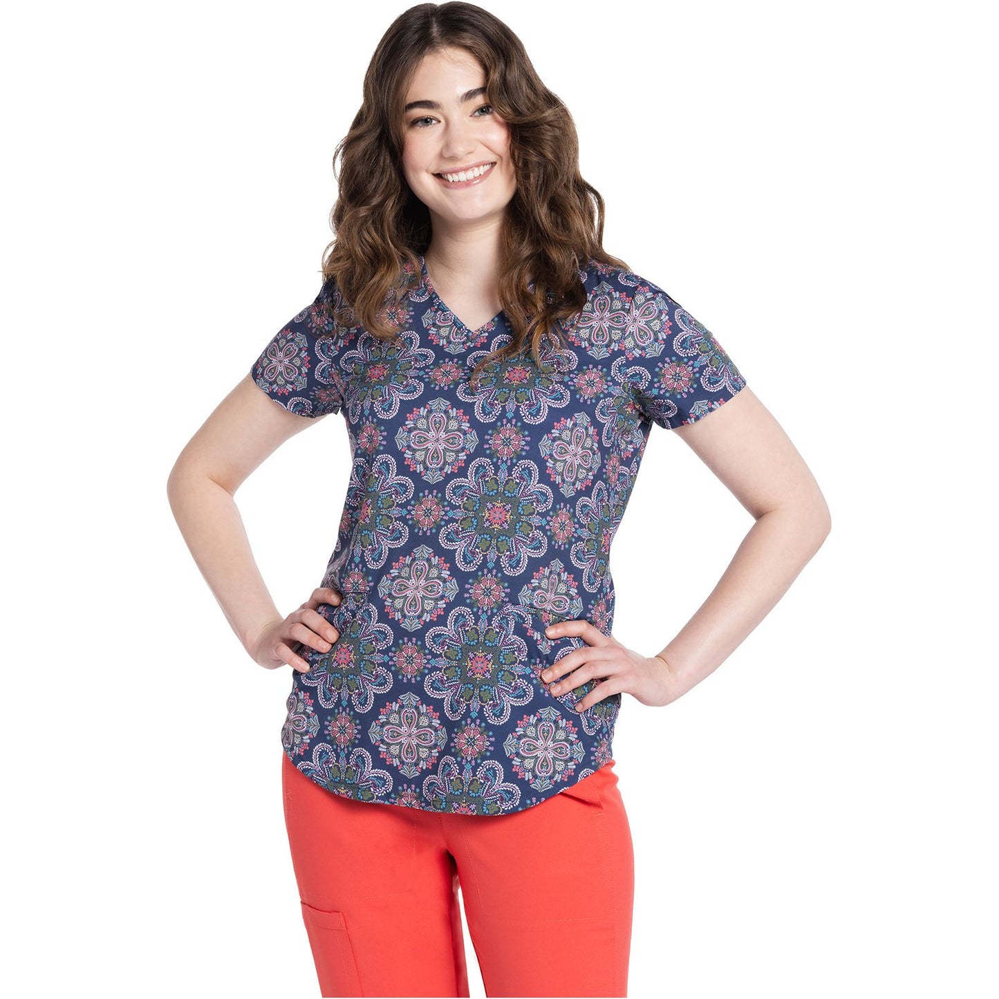 V-Neck Print Top