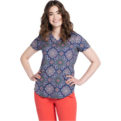 V-Neck Print Top