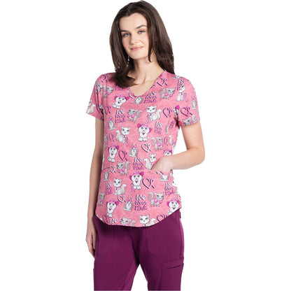 V-Neck Print Top