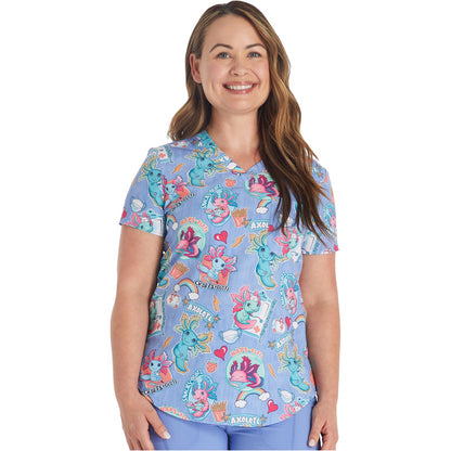 V-Neck Tuckable Print Top