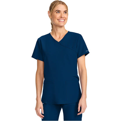 Maternity Mock Wrap V-Neck Top