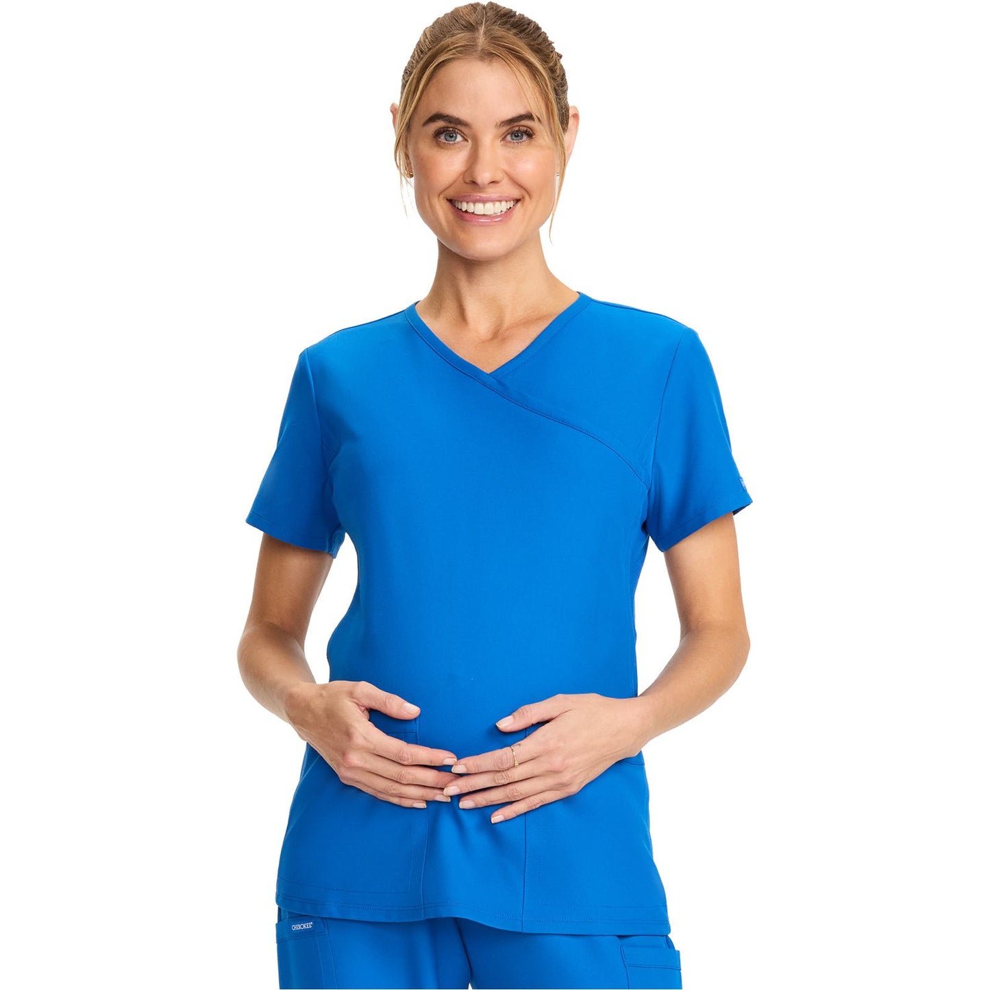 Maternity Mock Wrap V-Neck Top