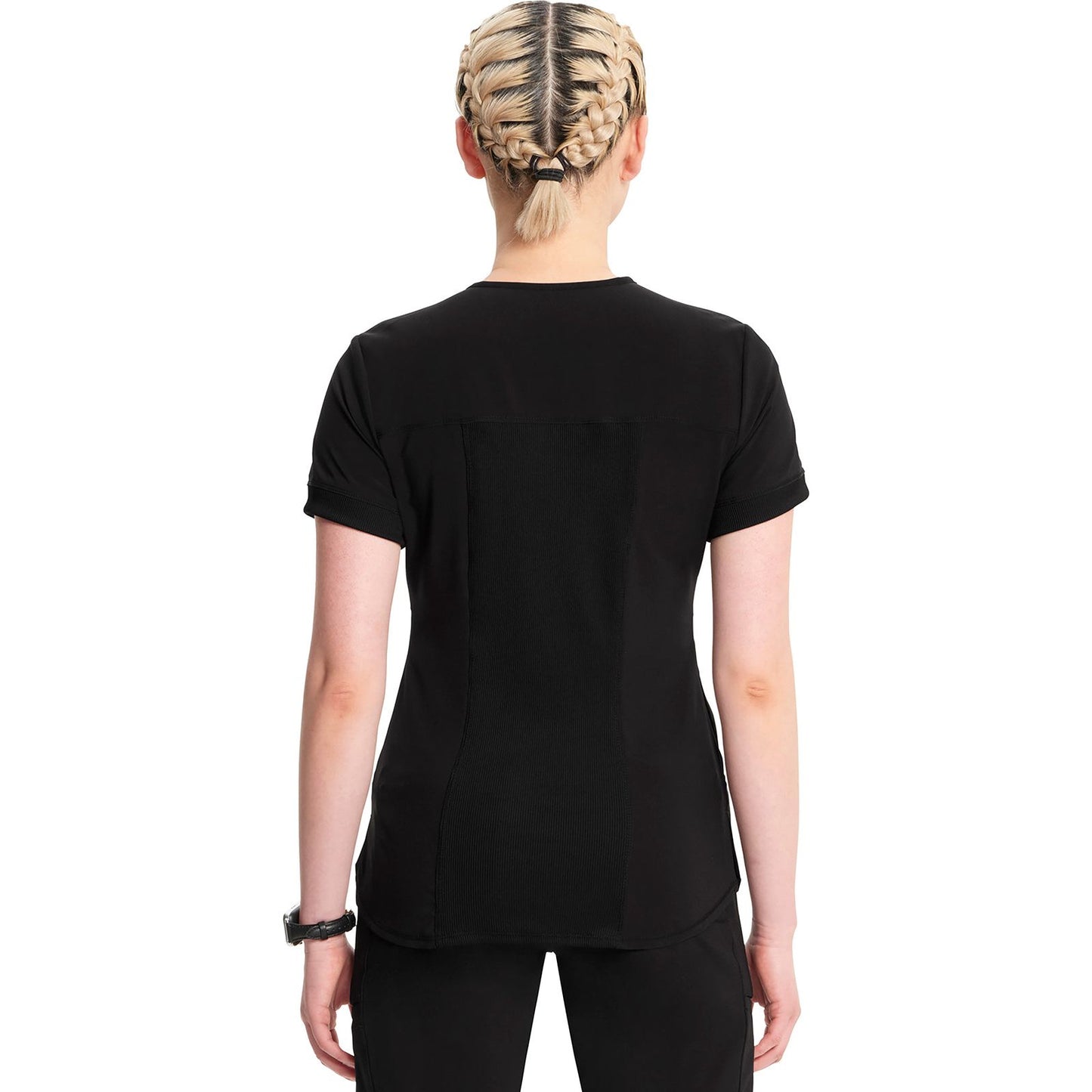 Zip Front V-Neck Top