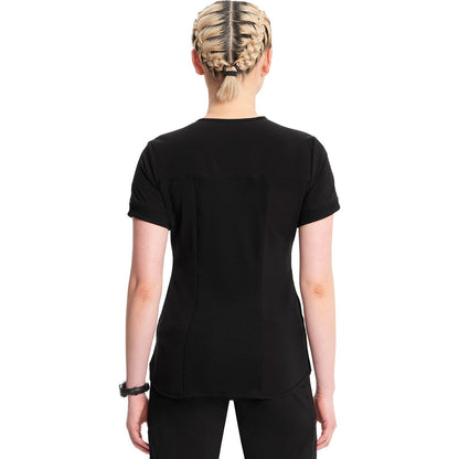 Zip Front V-Neck Top