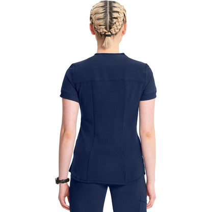 Zip Front V-Neck Top