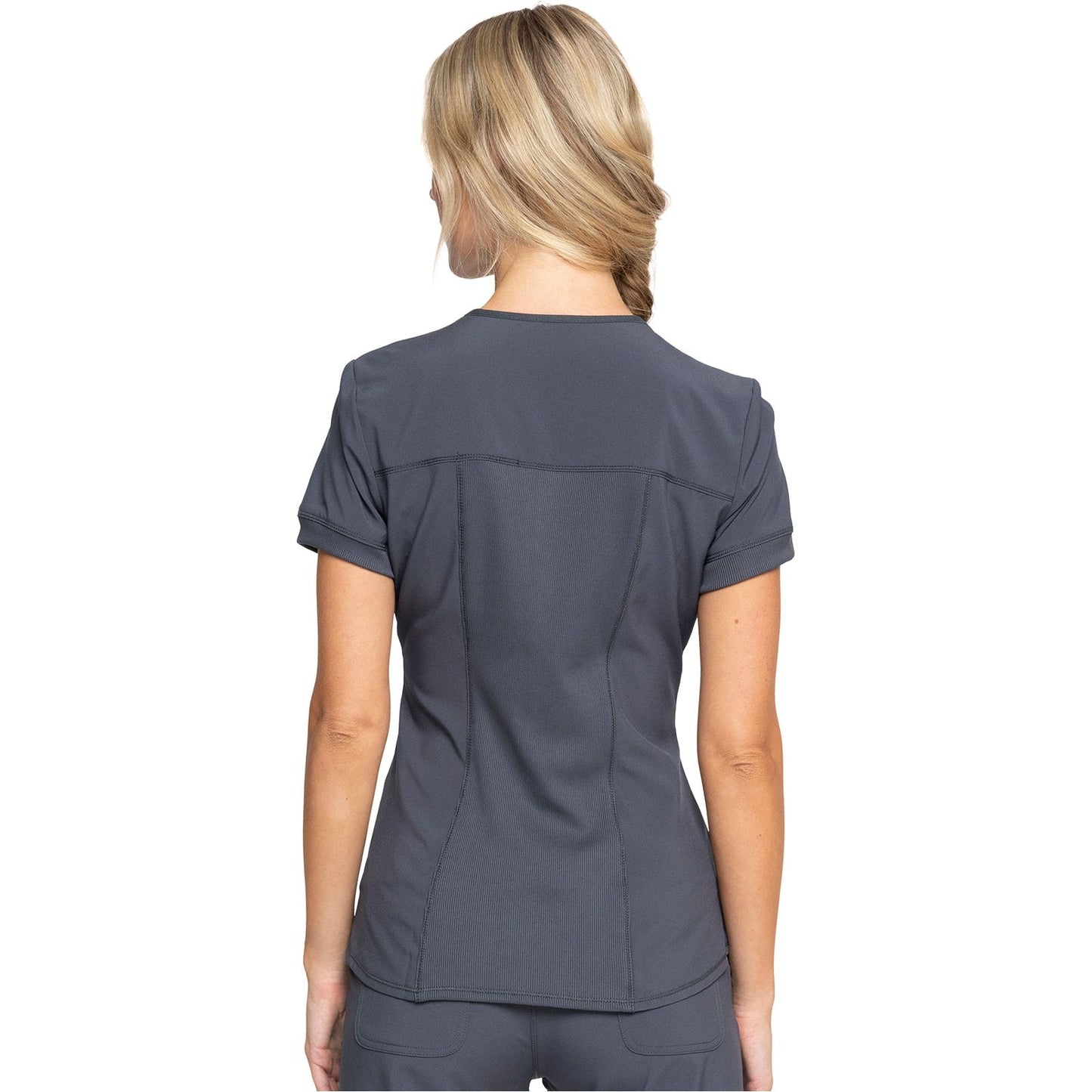 Zip Front V-Neck Top