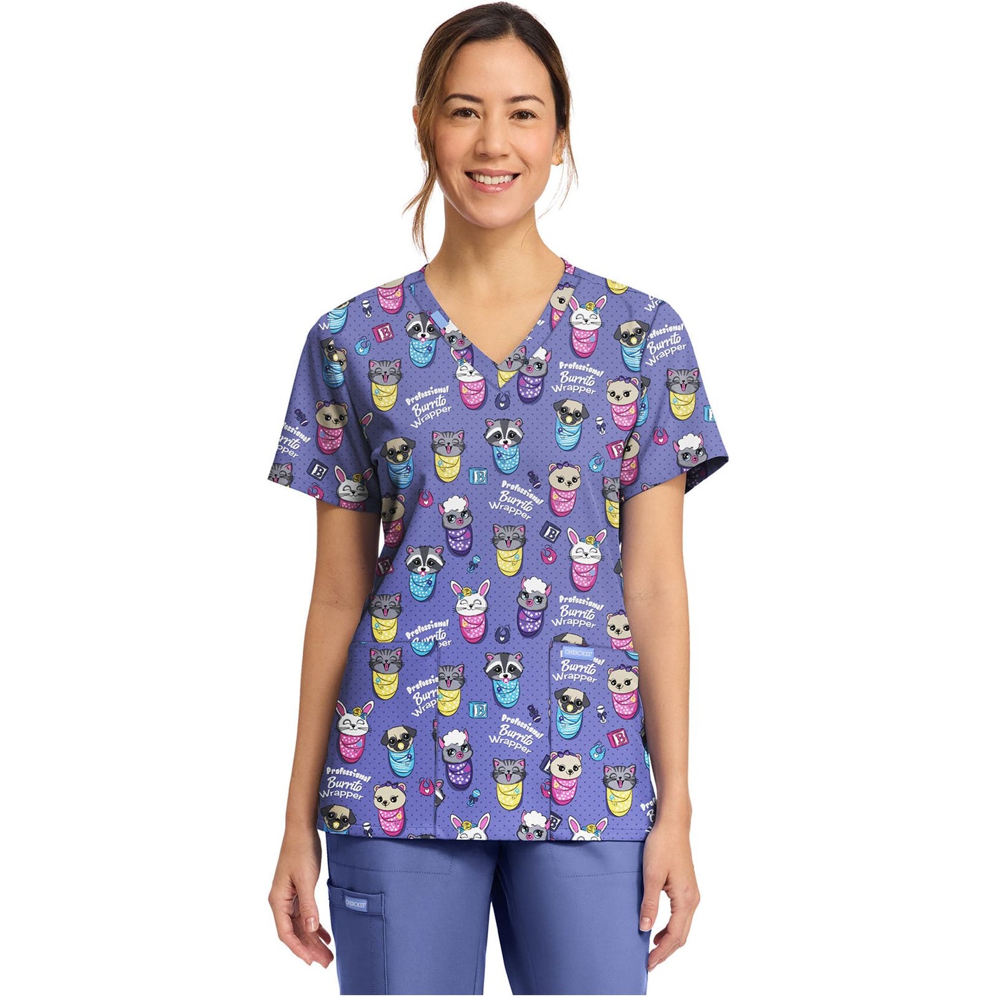 Women's Print V-Neck Top