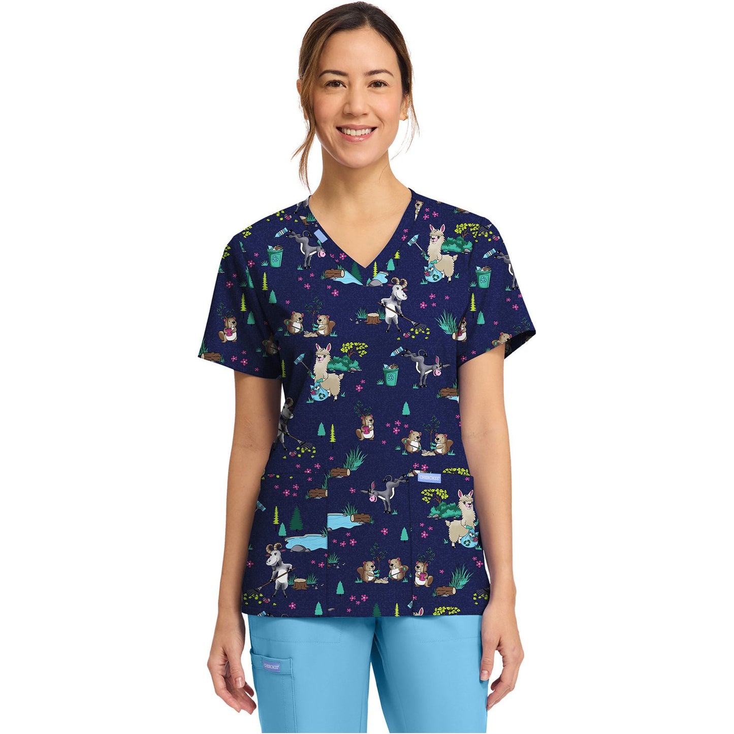 Women's Print V-Neck Top