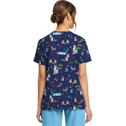 Women's Print V-Neck Top