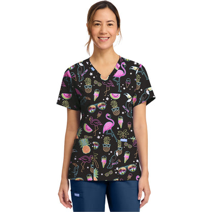 Women's Print V-Neck Top