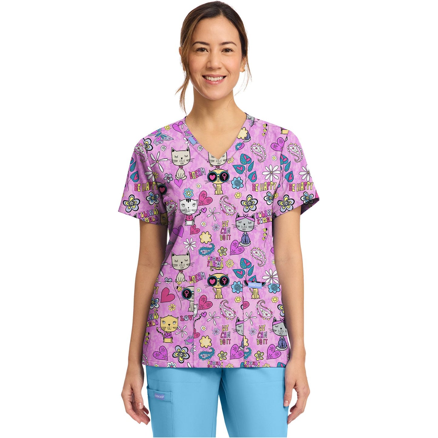 Women's Print V-Neck Top