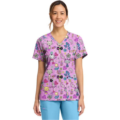 Women's Print V-Neck Top