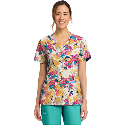 Women's Print V-Neck Top