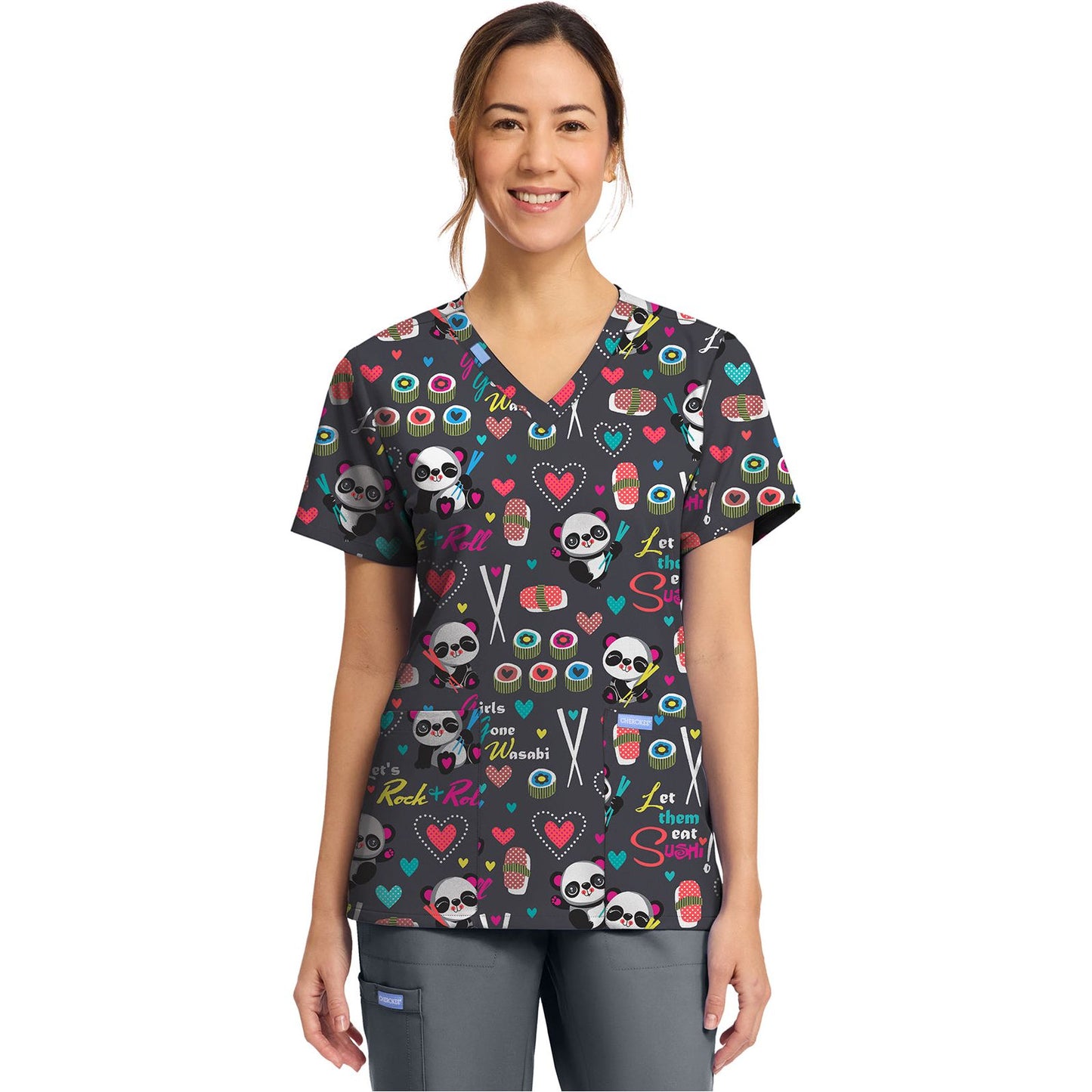 Women's Print V-Neck Top