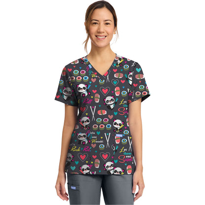Women's Print V-Neck Top