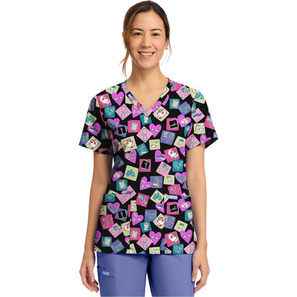 Women's Print V-Neck Top