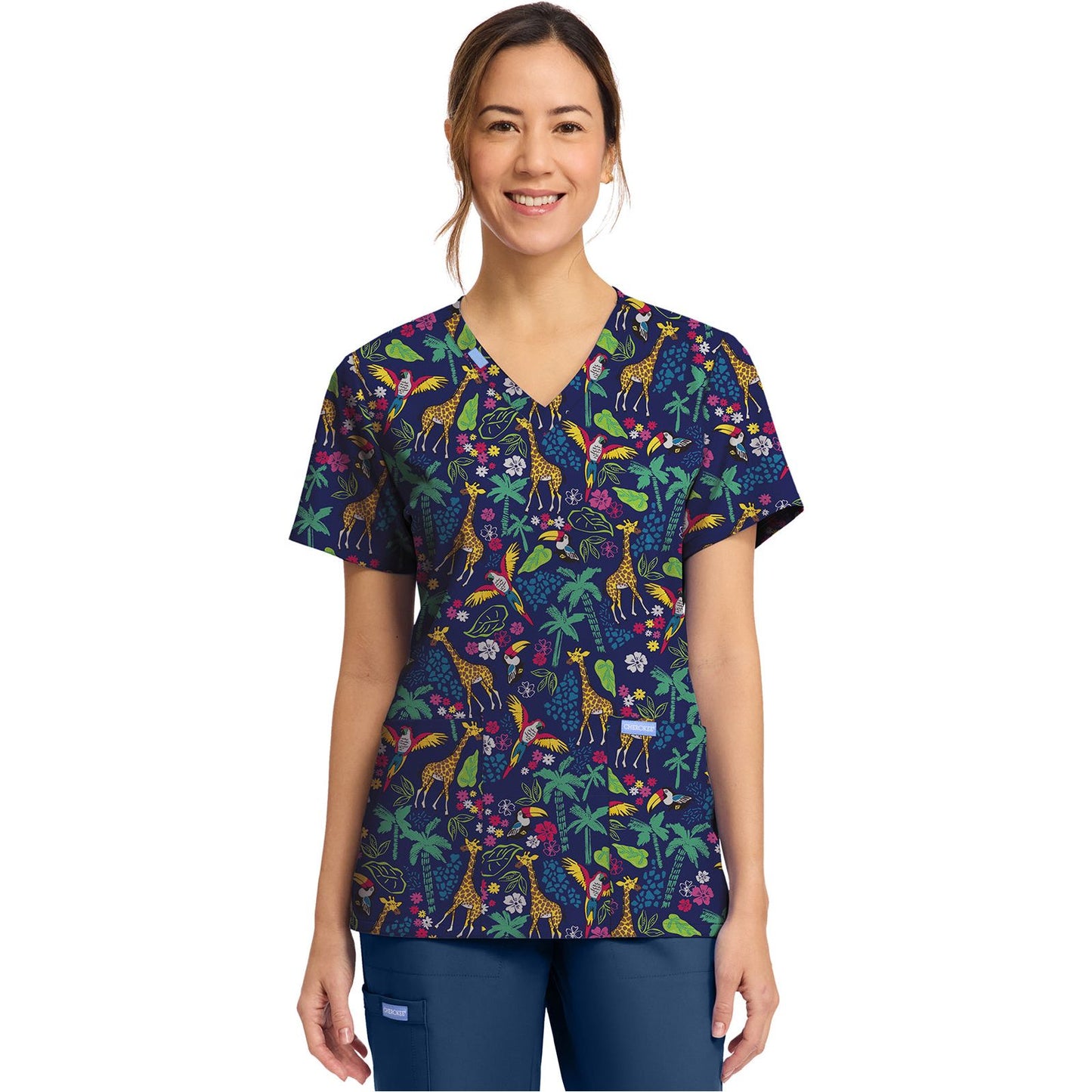 Women's Print V-Neck Top