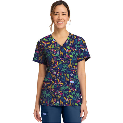 Women's Print V-Neck Top