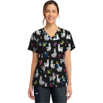 Women's Print V-Neck Top