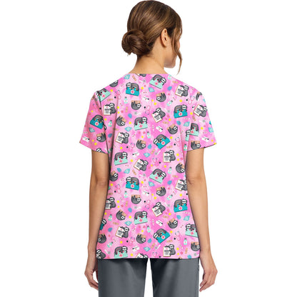 Women's Print V-Neck Top