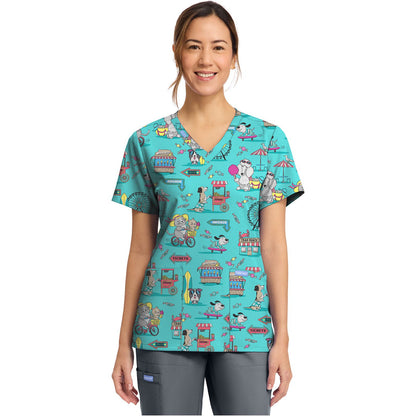 Women's Print V-Neck Top