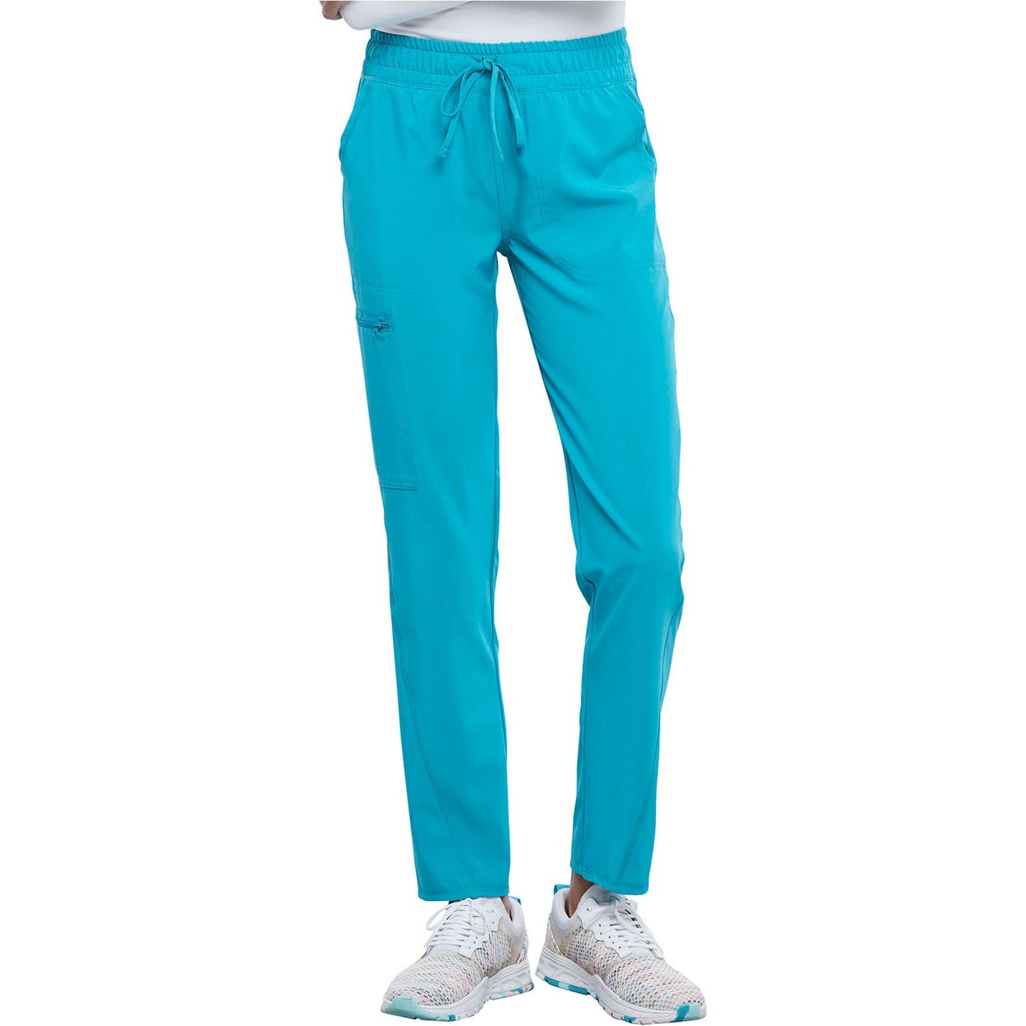 Mid Rise Drawstring Tapered Leg Pant