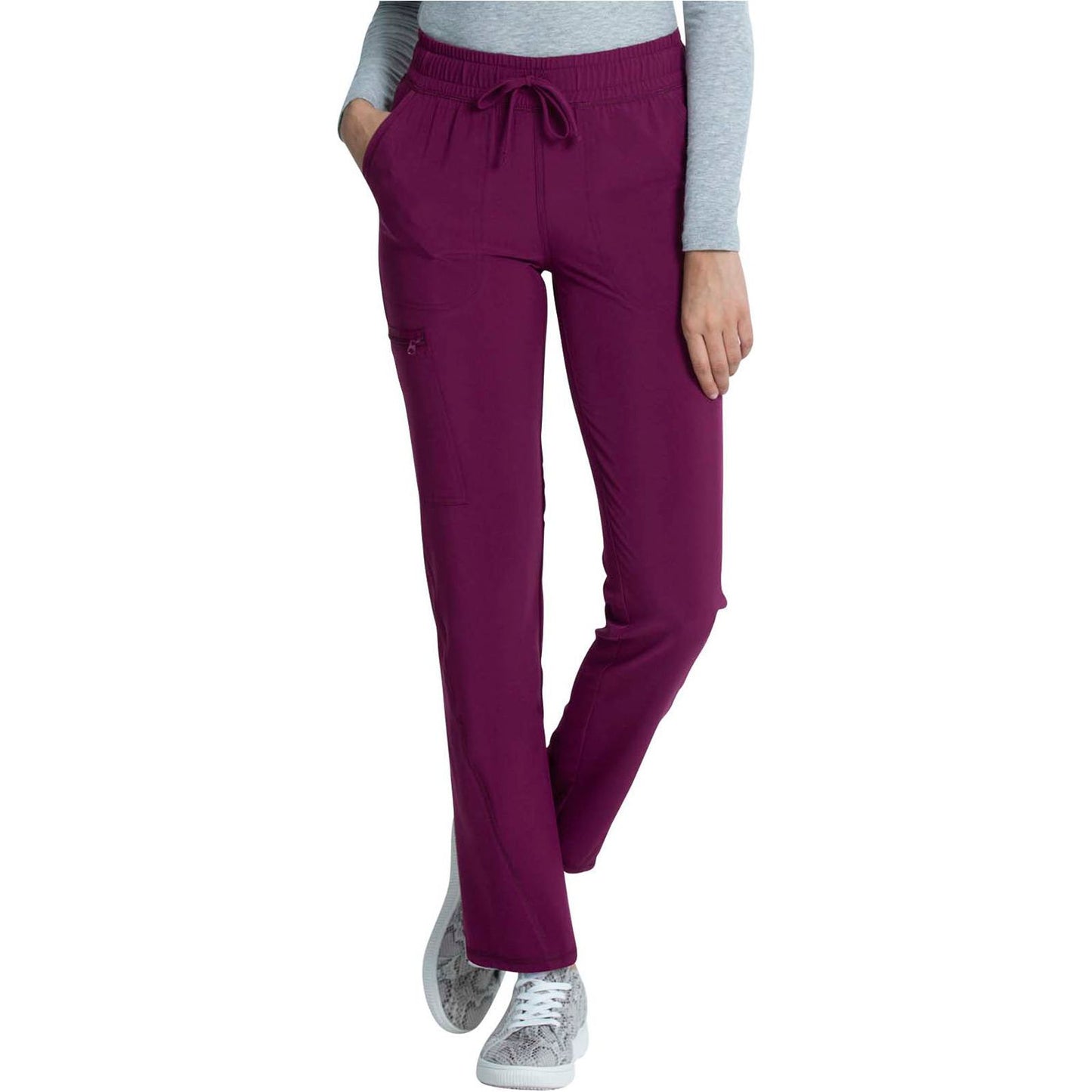 Mid Rise Drawstring Tapered Leg Pant