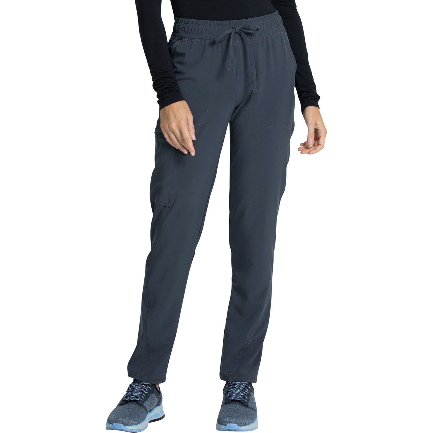 Mid Rise Drawstring Tapered Leg Pant