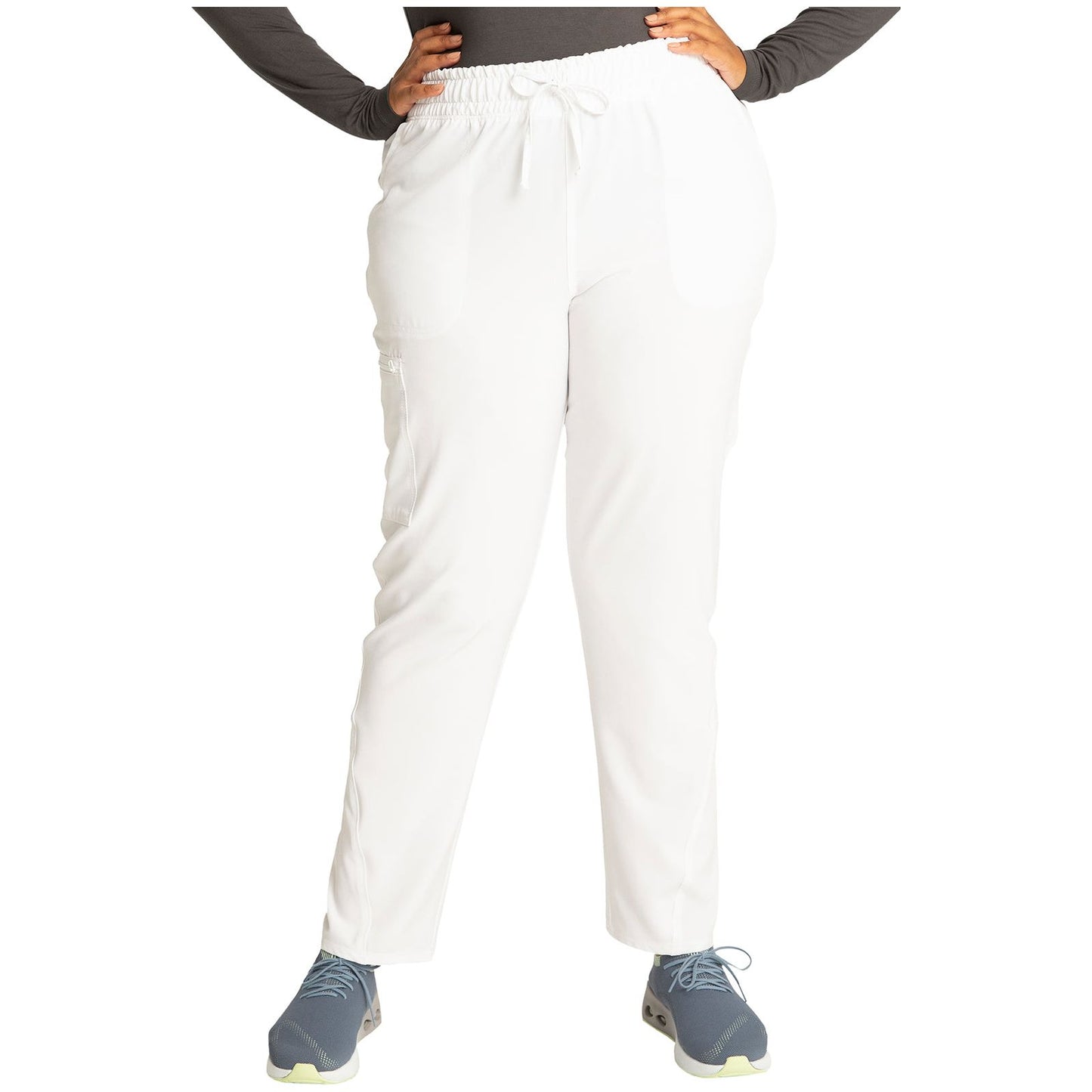 Mid Rise Drawstring Tapered Leg Pant