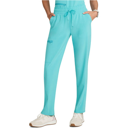 Mid Rise Drawstring Tapered Leg Pant