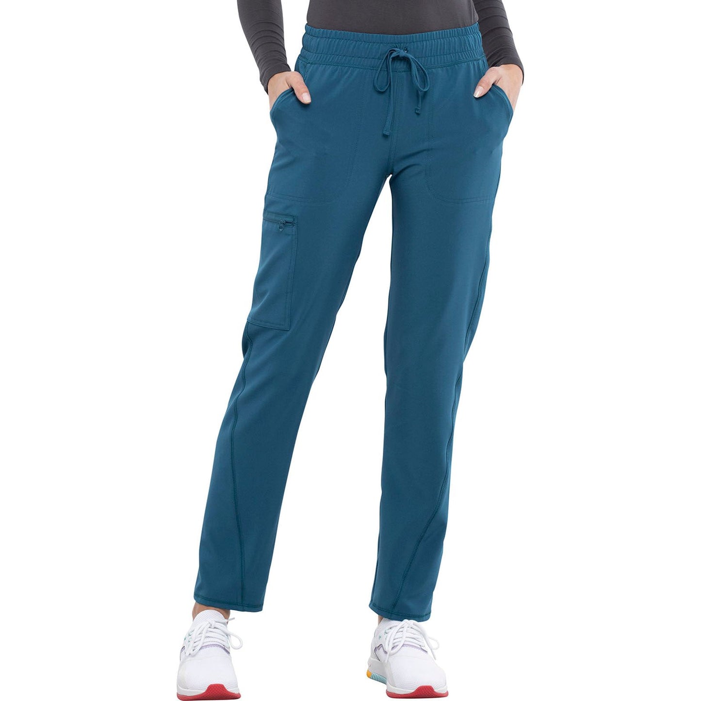 Mid Rise Drawstring Tapered Leg Pant