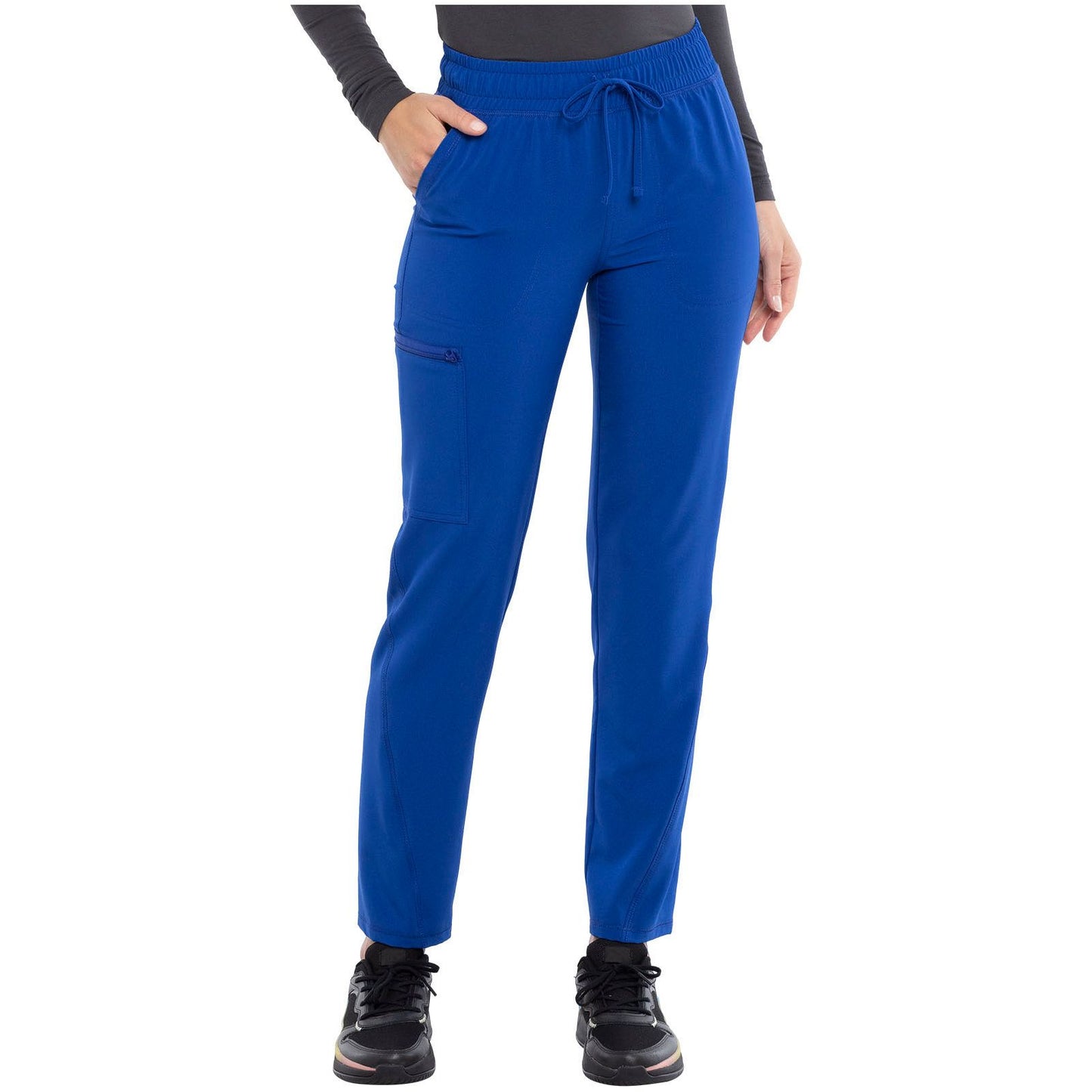 Mid Rise Drawstring Tapered Leg Pant