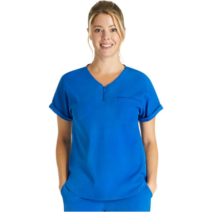 Zip V-Neck Tuckable Top