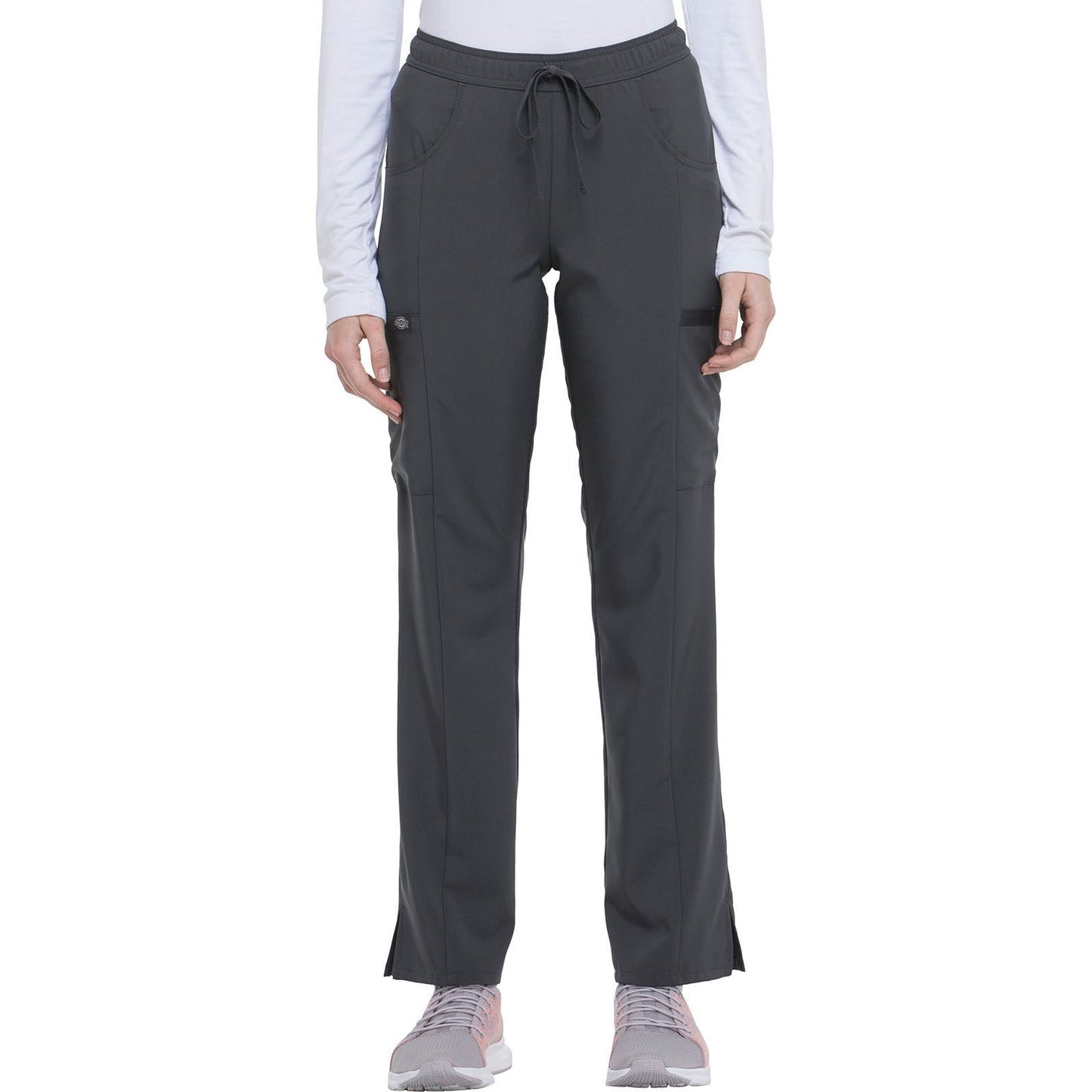 Mid Rise Straight Leg Drawstring Pant