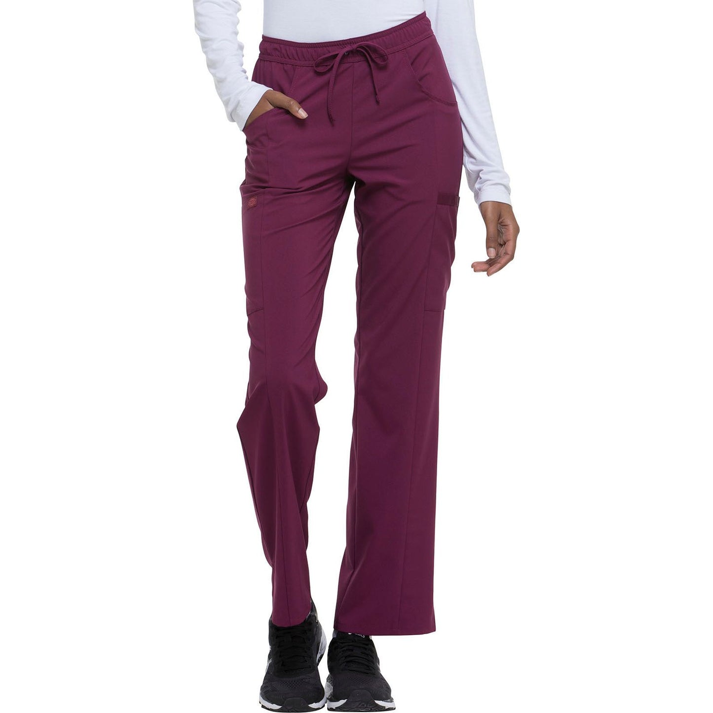 Mid Rise Straight Leg Drawstring Pant