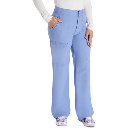 Mid Rise Zip Fly Wide Leg Cargo Pant