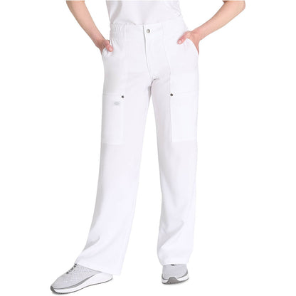 Mid Rise Zip Fly Wide Leg Cargo Pant