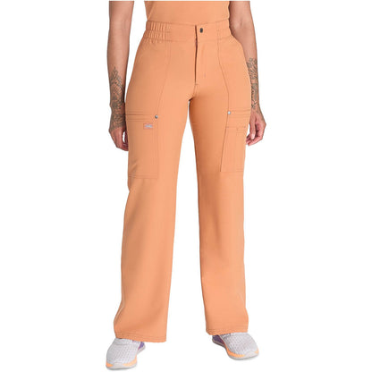 Mid Rise Zip Fly Wide Leg Cargo Pant