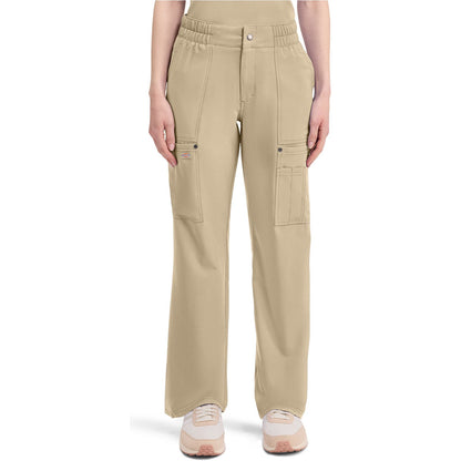 Mid Rise Zip Fly Wide Leg Cargo Pant