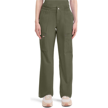 Mid Rise Zip Fly Wide Leg Cargo Pant