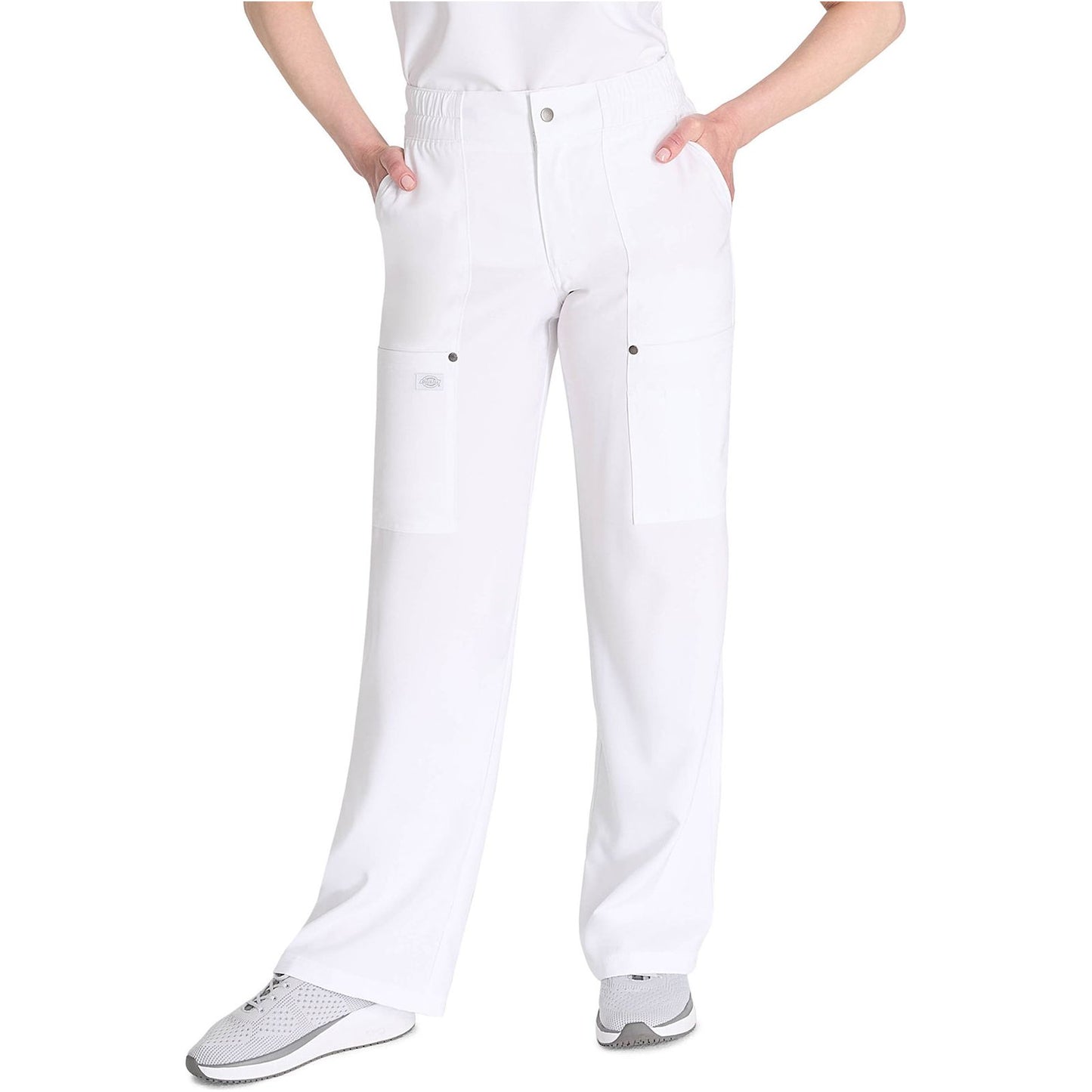 Mid Rise Zip Fly Wide Leg Cargo Pant