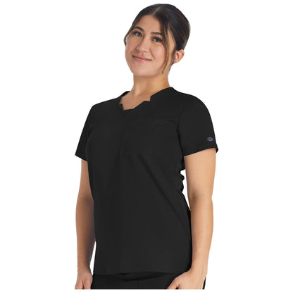 Notched V-Neck Top