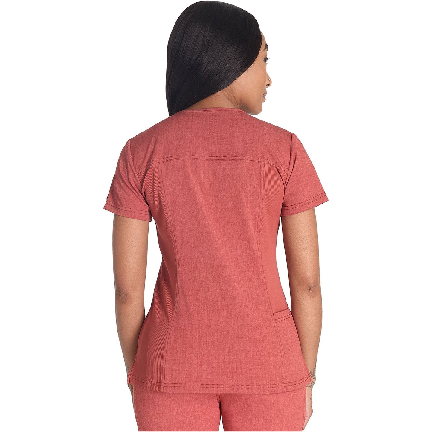 Notched V-Neck Top