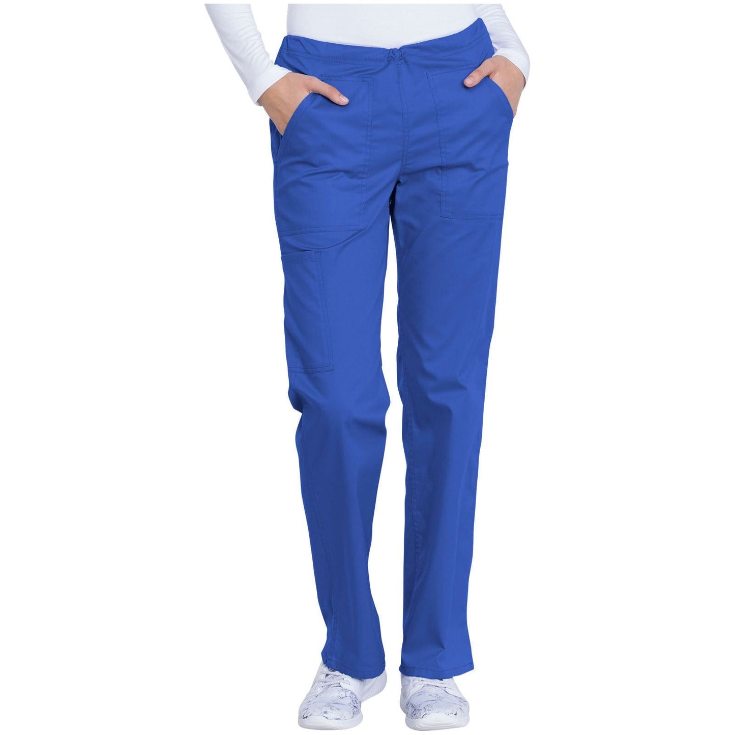 Mid Rise Straight Leg Drawstring Pant