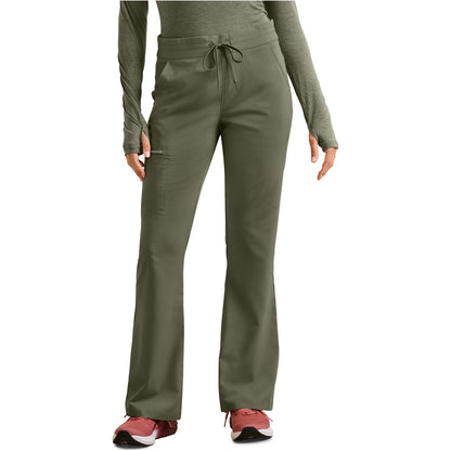 Tessa Mid Rise Drawstring Boot Cut Pant